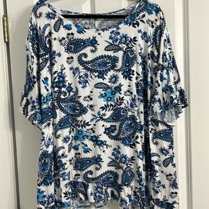 Evans Cotton Top White with Blue swivels